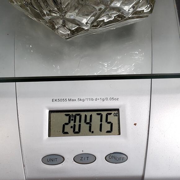 14" Vtg Libbey Cambridge Diamond Cut Glass Decanter Stopper Whiskey Bourbon - Picture 9 of 9